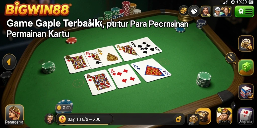 Gambaran gameplay seru dalam aplikasi Gaple BIGWIN88.