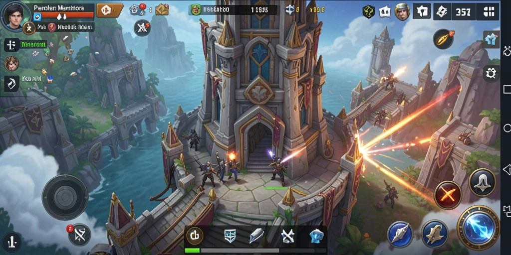 Gameplay menegangkan di FO8 Tower Defense.