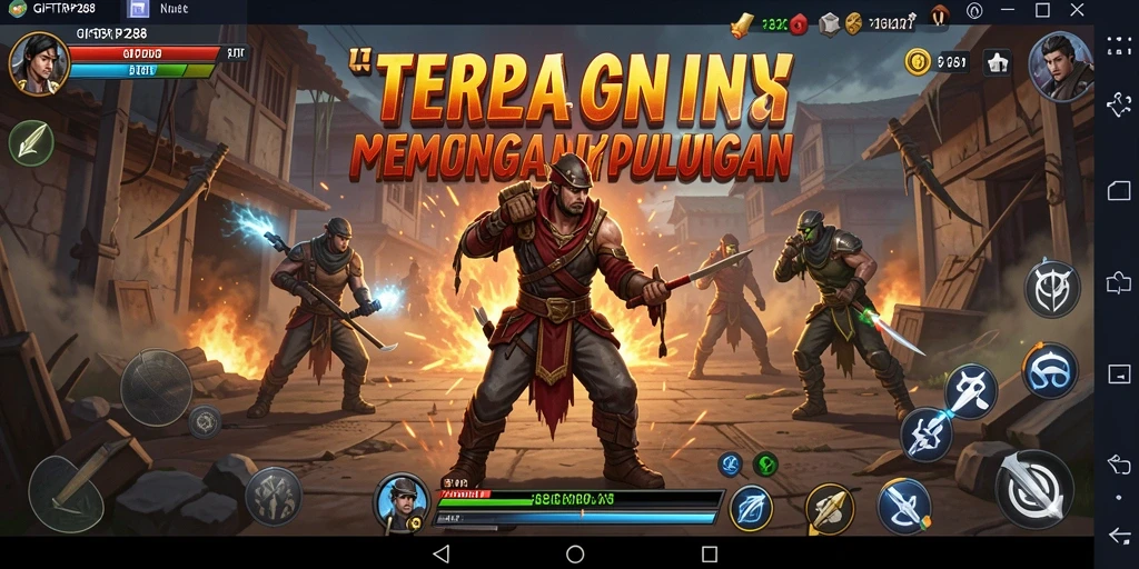 Screenshot gameplay menunjukkan strategi tempur mendebarkan di GIFTRP288.