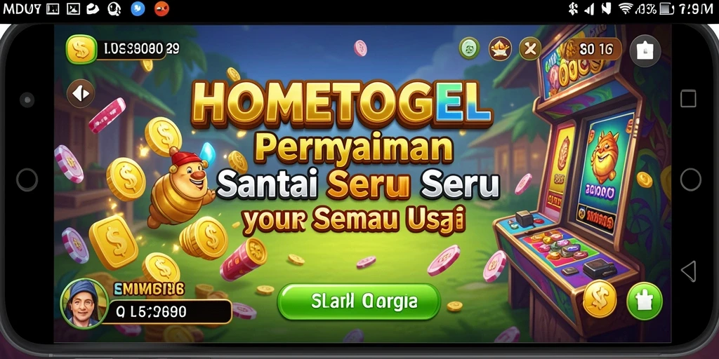 Tampilan gameplay <strong>HOMETOGEL</strong> yang ceria dan menarik bagi semua kalangan.