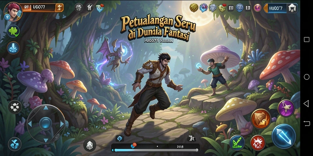 Screenshot menampilkan momen mendebarkan dalam permainan HUGO77.