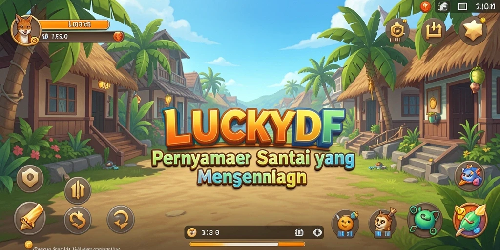 Tangkapan layar utama LUCKYDF menampilkan gameplay yang seru dan menyenangkan.