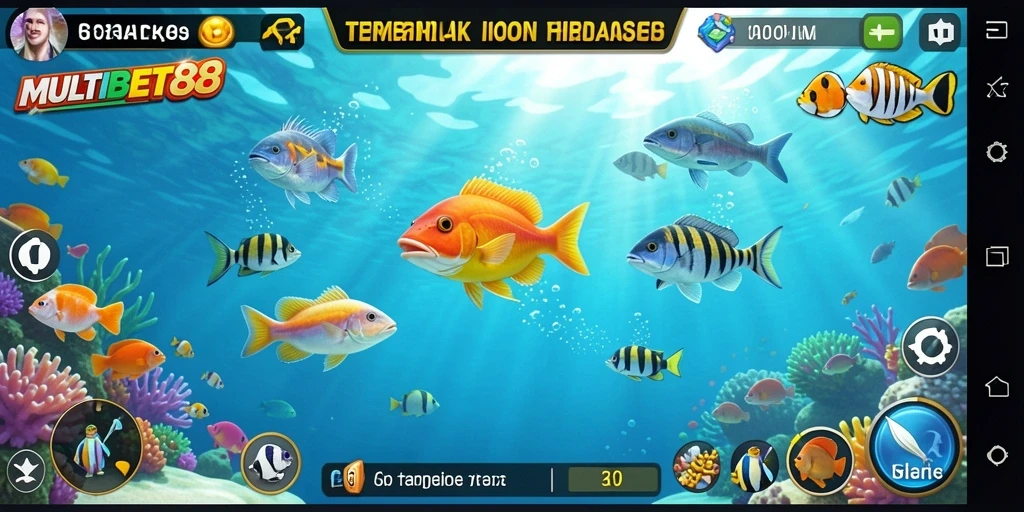 Gameplay seru di MULTIBET88, menangkap ikan dengan berbagai senjata.