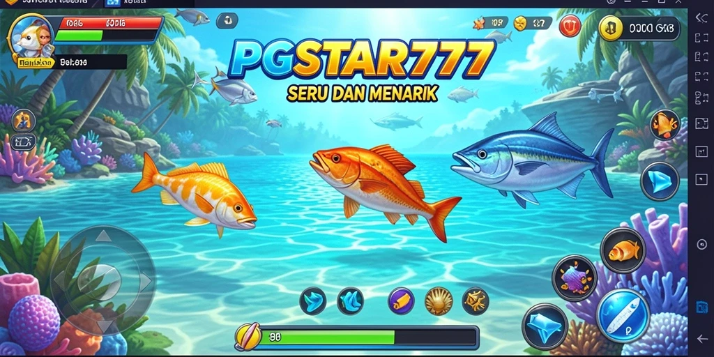 Screenshot gameplay PGSTAR777 menampilkan aksi tembak ikan yang seru.