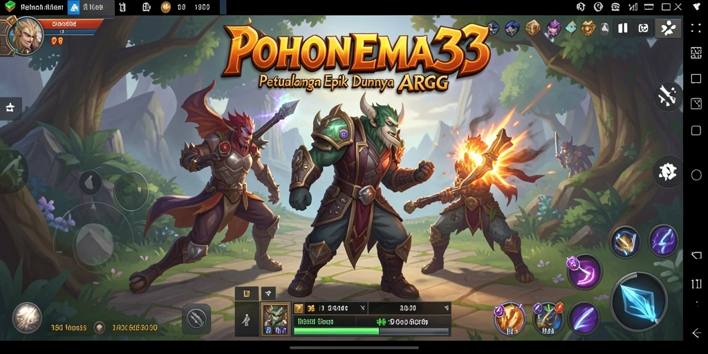 Tangkapan layar utama POHONEMAS33 menampilkan aksi seru dalam gameplay ARPG.