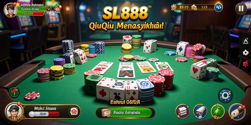 Screenshot permainan QiuQiu yang menampilkan aksi seru.