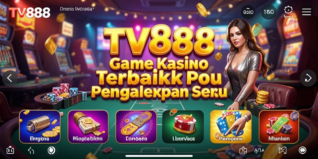 Tampilan menarik dari gameplay Kasino di TV888.